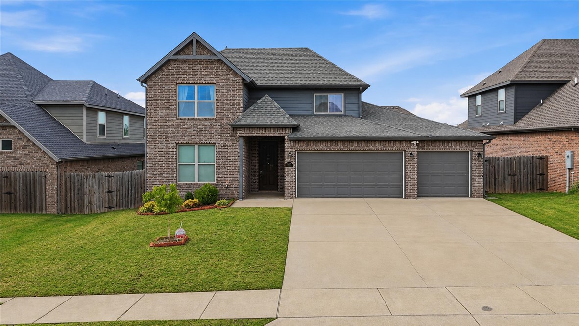 Desirable home in the quiet Rolling Acres Subdivision -Turnkey- fully furnished (negotiable)! Enjoy an established neighborhood with quick access to schools, dining, XNA Airport & Home Office/new campus. Inside, you’ll find a thoughtfully designed layout featuring an amazing kitchen with a large center island, floor-to-ceiling white cabinetry, gas cooktop, granite countertops, ss appliances, built-in China cabinet, & walk-in pantry. The spacious eat-in dining area is filled with natural light & flows seamlessly into the living space. The main level offers 2 bedrooms, including a private primary suite with an oversized walk-in closet, walk-in shower & jetted tub. Upstairs features 2 bedrooms and a shared full bath with extra storage. Enjoy entertaining in the backyard with a covered patio & extended deck with built-in seating. Neighborhood amenities include a community pool & pavilion. Turnkey & move-in ready with optional furnished package available (negotiable), ideal for executive relocation or corporate housing.