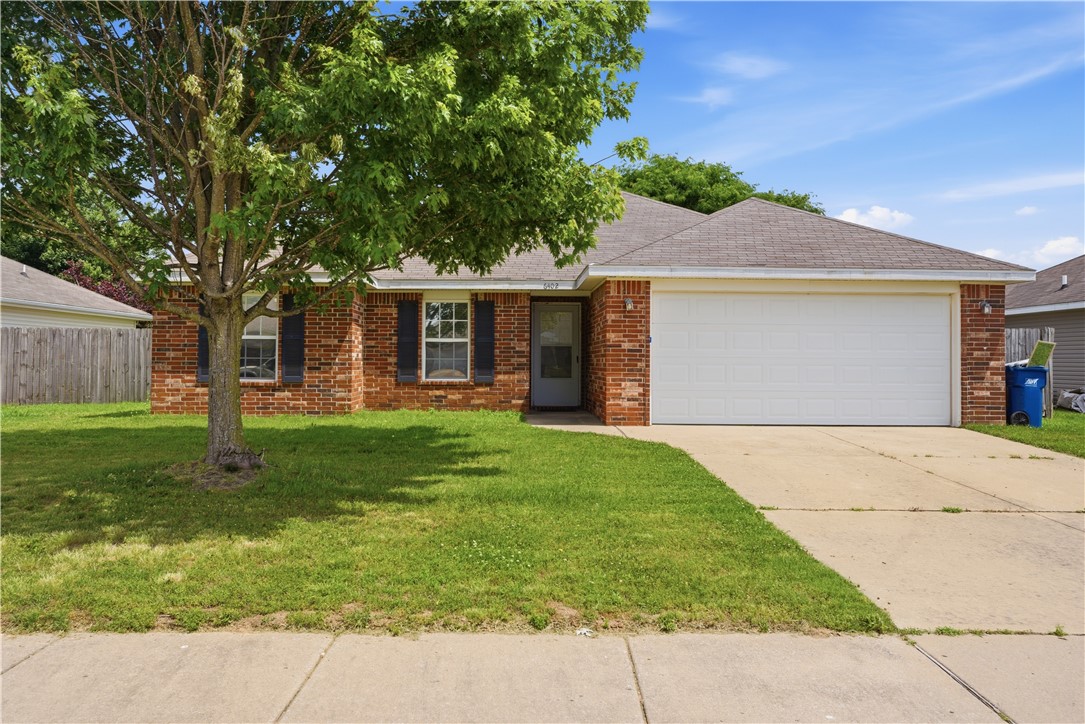 This 3 bedroom 2 bath is a great location and Bentonville Schools! Convenient to XNA Airport and Wal-Mart Distribution Center. Spacious living room with fireplace. Eat in kitchen. Primary bedroom has a large walk-in closet and bathroom with double sinks. The back yard is good size with a covered porch section and a storage shed. Perfect starter home or investment property.