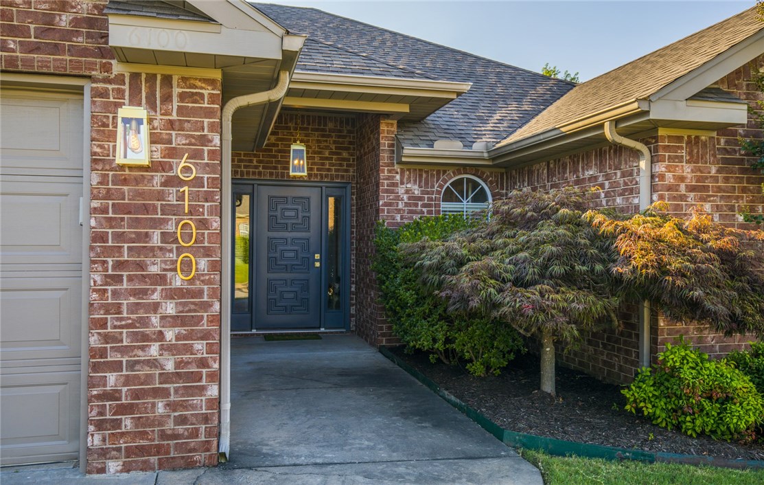 This home has an elevated style in an amazing NWA location close to everything! The floor plan with split bedrooms and a spacious living area is perfect, plus the mid-century light fixtures and an amazing front door make it fun and unique. The living area and all three bedrooms have new engineered hardwoods. In addition to the floors - the roof, HVAC, privacy fence, and gas stove have all been replaced in the last couple of years. The master shower was also completely redone and the interior has been painted. Zoned for Bentonville schools, beautiful established landscaping, and plenty  of unique charm!