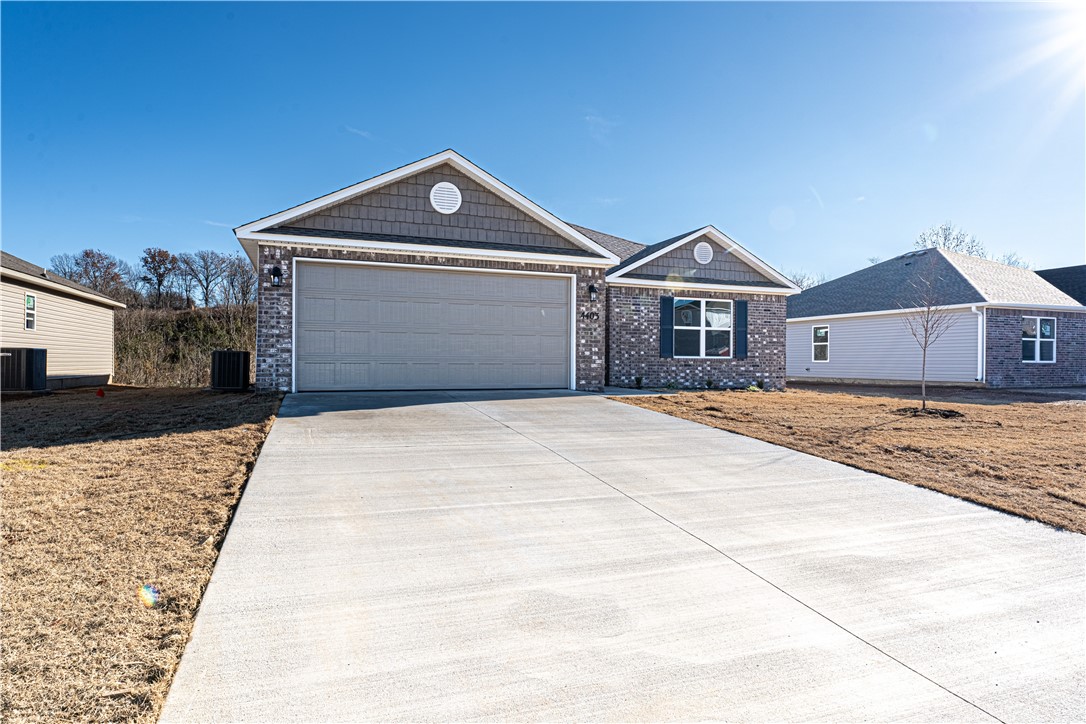 The lovely floor plan is rich with curb appeal with its welcoming covered entryway and front yard landscaping. This one-story home features 3 bedrooms, 2 bathrooms, a large family room, and a kitchen fully equipped with energy-efficient appliances, abundant counterspace, and a pantry. The laundry room is nestled between the garage and kitchen for quick, convenient access, washer, dryer and fridge plus a new fenced in back yard will be provided.
