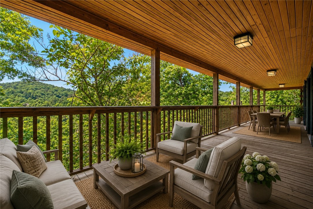Tucked among the trees in a peaceful cove, this exceptional Beaver Lake retreat offers a rare blend of privacy, architecture, and waterfront living. Expansive covered decks, soaring windows, and warm natural finishes create an effortless connection to the surrounding landscape, where every season becomes part of the view. Designed for both quiet escapes and memorable gatherings, the home features inviting living spaces, a beautifully appointed kitchen, and serene bedrooms that embrace the beauty of the outdoors. Enjoy direct access to Beaver Lake with a private two slip boat dock tucked into a crystal clear cove, perfect for boating, swimming, fishing, and paddle boarding. Just minutes from Downtown Rogers, you will enjoy the best of lake living with easy access to dining, shopping, and everyday conveniences. This is more than a home, it's a lifestyle defined by tranquility, adventure, and timeless beauty. A place where weekends become traditions and every day feels like an escape.