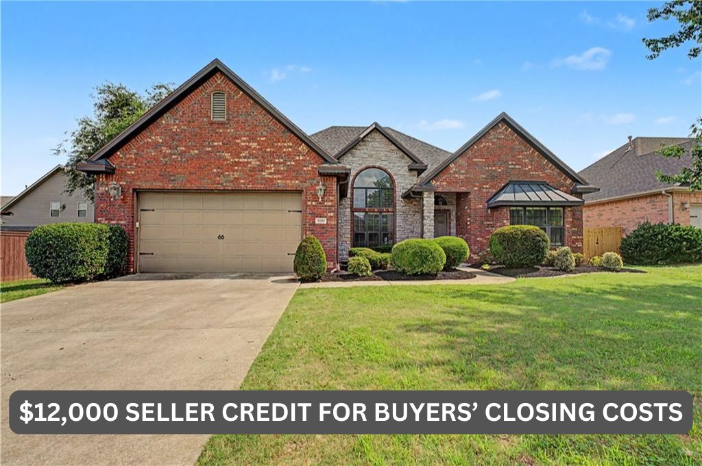 $12,000 SELLER CREDIT for buyers to be used for upgrades or for closing costs! Located in a prime Bentonville location on a quiet cul-de-sac, this beautifully maintained one-level home offers 4 bedrooms, 3 baths, and two living areas, perfect for flexible living and entertaining. Enjoy no carpet throughout, with hardwood floors, crown molding, custom cabinetry, granite countertops, and energy-efficient appliances. The layout features a formal dining room, eat-in kitchen, and a secondary living space off the kitchen, along with a bright sunroom and a laundry room with built-in desk. Step outside to a fully fenced backyard with a deck, flagstone patio, storage shed, and bike shed. Ideally situated near Downtown Bentonville, close to Walmart Home Office, and minutes to Coler Mountain Bike Preserve and Gateway Park, with easy access to trails, bike trails, and top-rated Bentonville Schools. Welcome home!