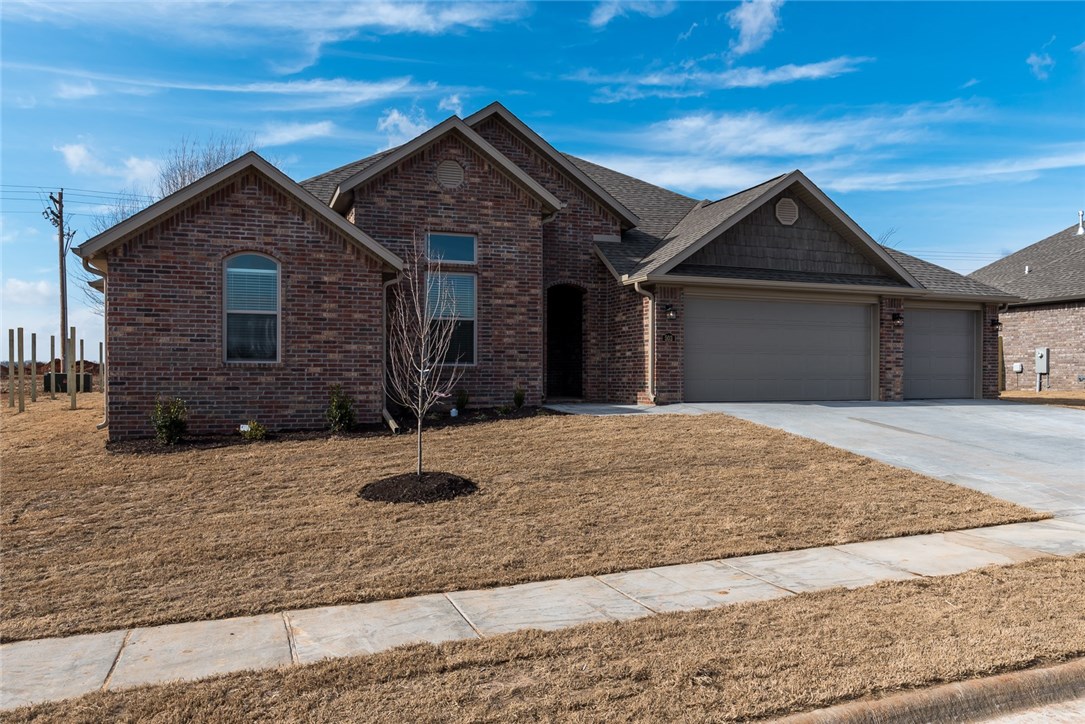 Beautiful new construction with the quality & energy efficiency of a Crestwood Home! This all brick home supports a desirable 3 car garage that leads right into a handy & spacious mud room. Perfect place to land shoes, jackets & backpacks! Open split floor plan is loaded with amenities such as vaulted ceilings, hard wood floors, custom cabinets & granite counters. A truly polished look complete with energy efficient Low E windows, radiant roof decking & extra insulation! Fully sodded yard & landscaping.