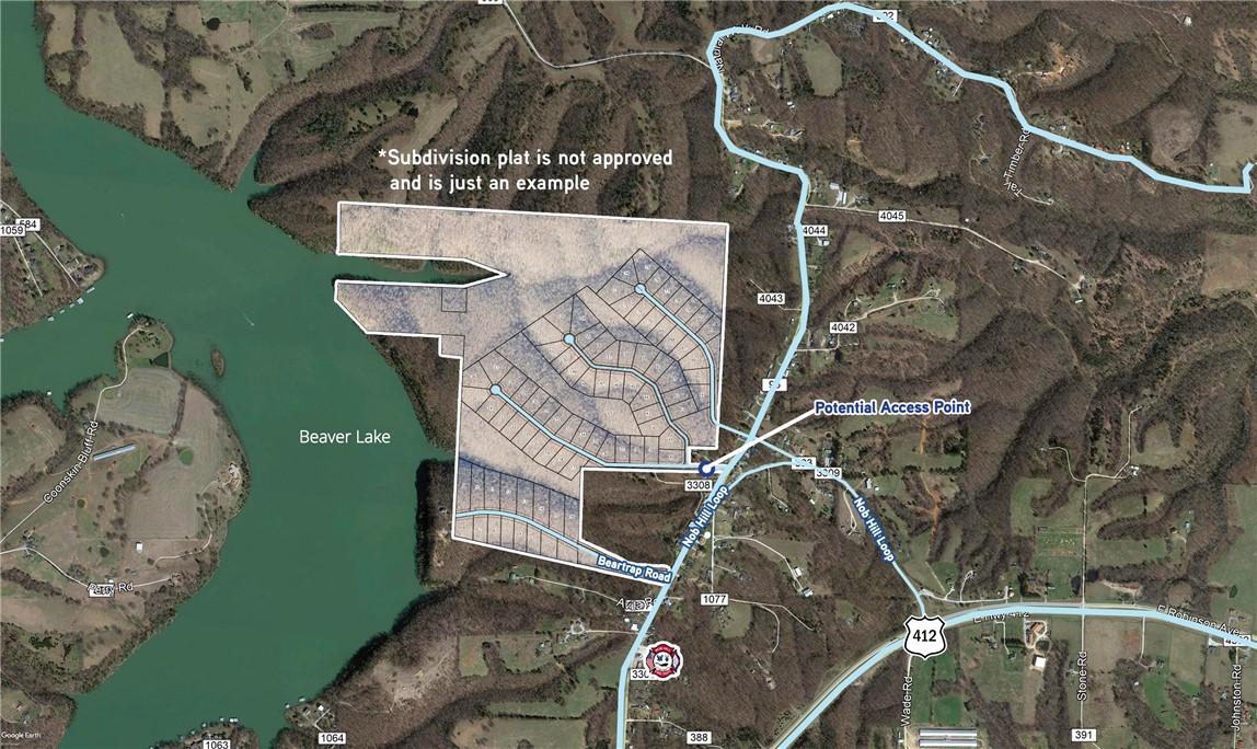 Large tract of land for sale on Beaver Lake in Springdale, Arkansas. Potential for residential lots on septic with Springdale water and remaining land could be used for recreational use. The property is a short 15-minute drive to downtown Springdale with restaurants, shopping and entertainment. There is no sign on the property and the road sign on Beartrap Road is WC 3308.