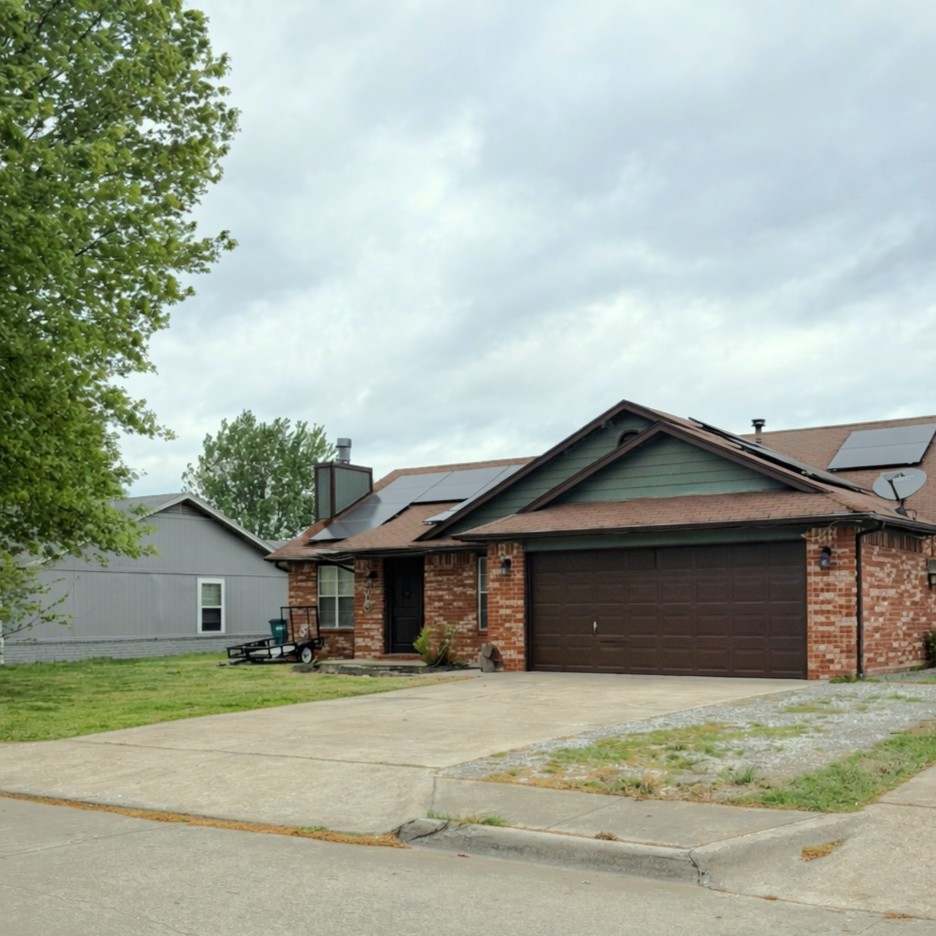 Beautifully updated home at 3807 W Locust St, Rogers, AR with easy access to I-49, located directly behind Reagan Elementary School and close to shopping, dining, Pinnacle Hills Promenade, and Walmart AMP. This carpet-free home features granite countertops, an extra bedroom, and fresh interior paint. Major upgrades include solar panels included at no additional cost, a water filtration system that conveys, water heater replaced 3 years ago, and an HVAC system only 1 year old. Move-in ready in a convenient Rogers location!