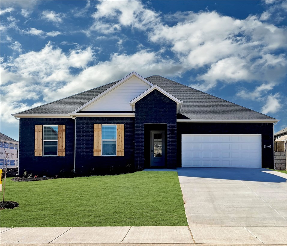 Dashing Dean plan in Noah’s Landing in Springdale, AR! These homes create a welcoming and comforting environment with open floorplans, an electric fireplace with a poplar mantle in the living room, and LVP throughout single-story homes. In the kitchen, you will find a gas range, quartz countertops, and 42’’ cabinets! The primary ensuite features quartz countertops, tile flooring, a walk-in shower with tile walls, and a freestanding tub! Each bedroom and the living room will have a ceiling fan. These homes will feature 4-sides brick with Hardie® siding (per plan), and a covered back patio (per plan) and a landscape package. You will enjoy the programmable thermostat that allows you to control your environment with the touch of a button! Taxes and parcel TBD. Taxes and HOA dues are approximate.