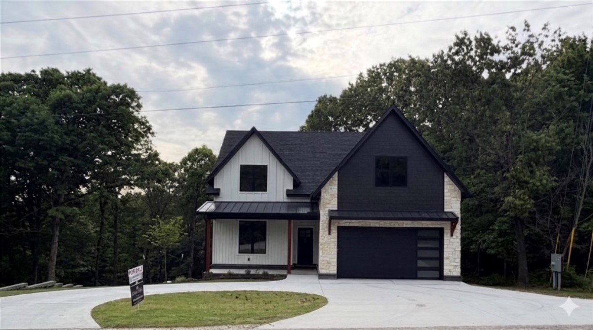First Photo has used AI to add a circle driveway show that seller is willing to add this with acceptable offer. Quality craftsmanship, peaceful wooded views, over an acre, and a HUGE unfinished basement! With a mix of timeless and modern styles, this well-crafted and beautifully finished home has 4 bedrooms, an office or den, a bonus room, & 4 full bathrooms, plus 1587+- square feet of unfinished basement with high ceilings & plumbing! Basement not included in square footage. Enjoy the security of a safe room / tornado shelter, a yard to play in, and a beautiful wooded view. Two nice flat yard areas. Tons of extra value in the basement: use it as it is, or turn it into an exercise / workout area, workshop, mother-in-law suite, or use the thoughtfully planned multiple entries for extra income! Great opportunity for multi-generational living. 360 degree virtual tour available on separate site (Ask agents). Homes with over an acre, endless storage, and with this location are very difficult to find - come see it!