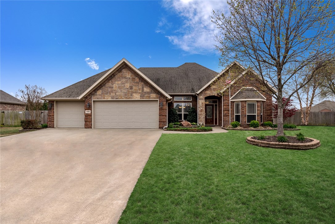 This gorgeous custom built home with great curb appeal is located in a great location just minutes from the Bentonville community Center, Walmart, and schools! Great open floor plan offers spacious living area w/ custom gas log fireplace and great size formal dining area. Spacious kitchen with stainless steel appliances and plenty of cabinets and countertop space! Relax around the outdoor fireplace on your huge aggregate patio and large 18'33 Vinyl above ground pool surrounded by privacy fencing. Home has tons of upgrades including an inground Storm Shelter in garage and storage shed \in back of lot,  granite upgrades to the front door foyer and granite countertops in kitchen and 2nd bath and so much more!  This home will not last long so call today to schedule you showing!