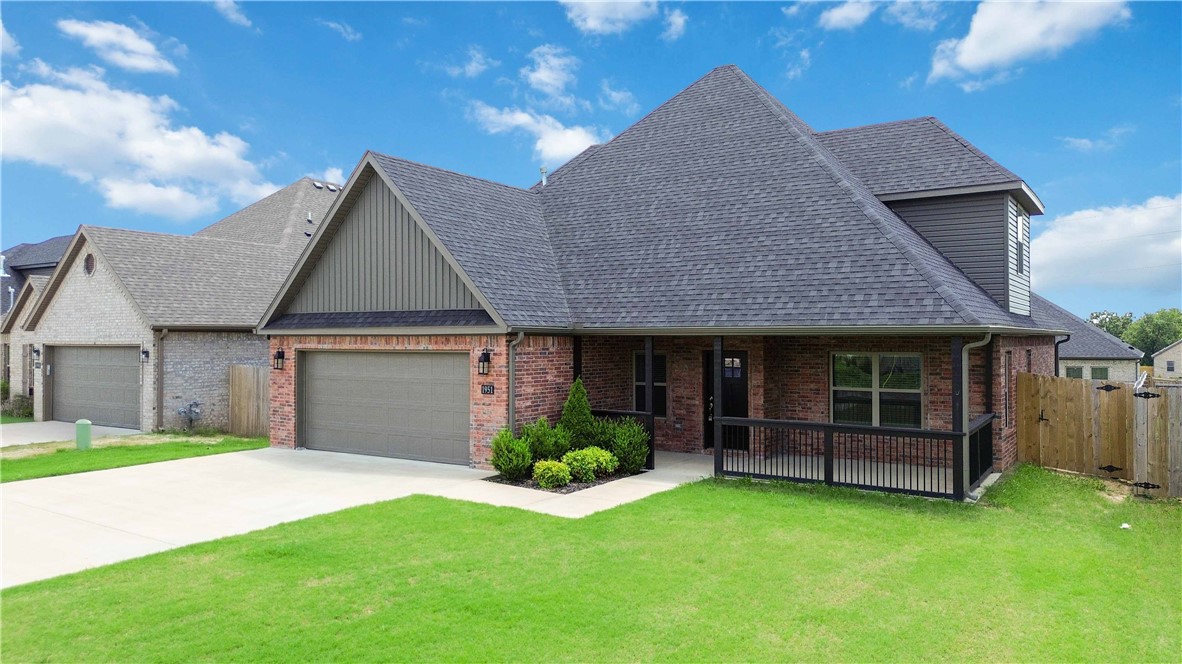 Shows like new, this gorgeous north-facing 4-bedroom, 2.5-bath home offers the perfect blend of style, comfort, and functionality. The open-concept floor plan is filled with abundant natural light, creating a bright and welcoming atmosphere. The spacious living area flows seamlessly into the kitchen and dining space, featuring granite countertops, stainless steel appliances, pantry and the added convenience of a refrigerator, washer, and dryer included. The private primary suite is a relaxing retreat with a spa-like ensuite bath and a large walk-in closet. Upstairs, you'll find three additional bedrooms and a full bath, providing plenty of space for family or guests. Enjoy outdoor living in the large, level backyard with an inviting covered patio—perfect for entertaining, relaxing, or play. Move-in ready and waiting for you to call it home!