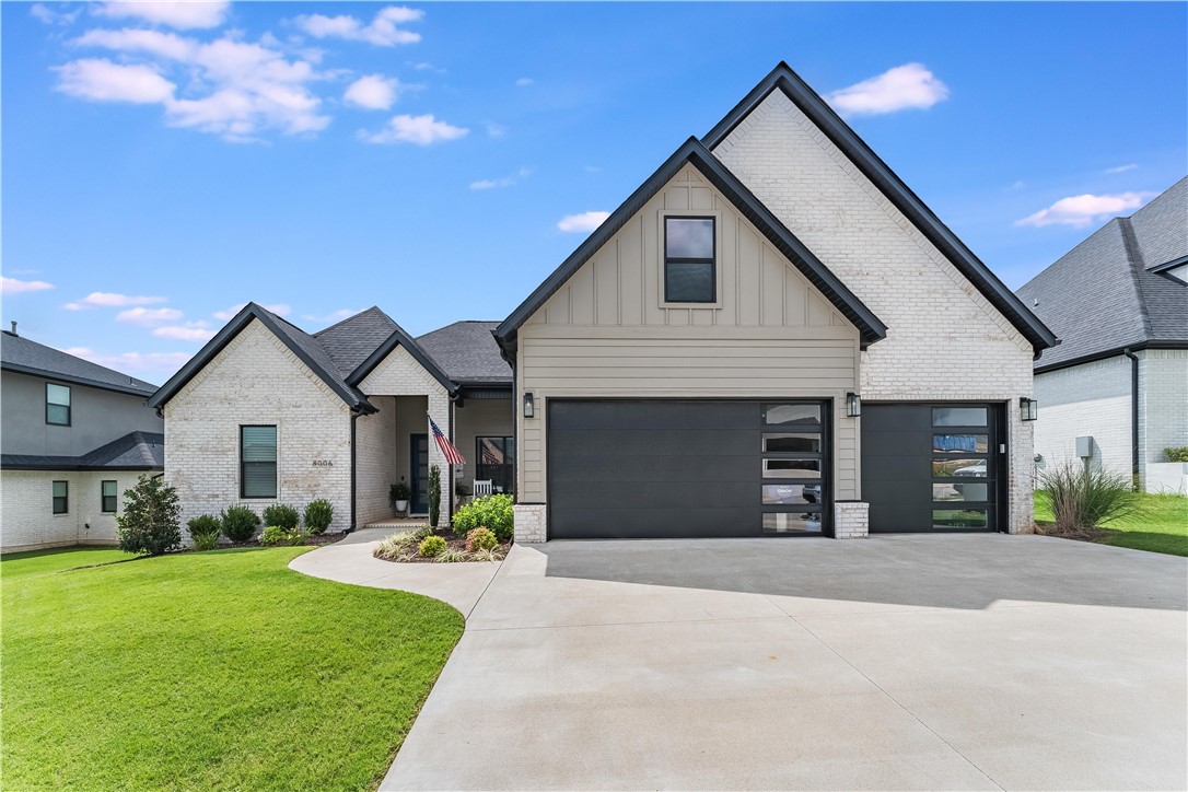 This isn't just a house, it's a lifestyle! Welcome home to the highly sought gated neighborhood of Shadow Valley. This stunning home is 3,300 square feet of modern living space across two levels, featuring contemporary finishes throughout. The main level includes an open concept living area, a luxurious primary suite, two additional bedrooms, and a versatile bedroom or office. Upstairs, you'll find a spacious bonus room with a closet and full bath, perfect for a playroom, in-law suite, or media/game room. Outside, your private oasis awaits: a heated saltwater pool surrounded by lush landscaping, paired with a covered patio with electric shades and covered outdoor kitchen, perfect for entertaining. Plus, transferable golf membership $8,500 value. Full house generator. Welcome home!