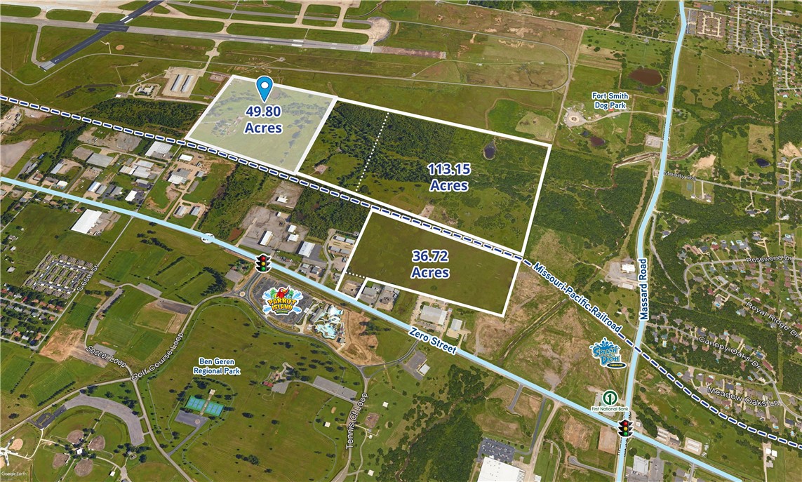 Large tract of land for sale on 66th Street in Fort Smith, Arkansas near the Fort Smith Regional Airport, Interstate 540 and the main business and shopping corridor of the city. Nearby attractions include Parrot Island Waterpark, Ben Geren Regional Park, Arkansas River and Holis Lake campgrounds, along with historic downtown Fort Smith.
**Mineral rights do not convey.