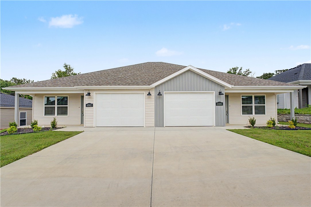 Welcome to your next investment opportunity or ideal owner-occupant property. This brand-new duplex features 3 bedrooms, 2 bathrooms, and a 1-car garage on each side, offering the flexibility to live in one unit while generating income from the other, or lease both for a strong addition to your portfolio. Located within the highly sought-after Bentonville School District, residents will enjoy convenient access to everything Bentonville has to offer, including world-class mountain biking trails, Crystal Bridges Museum, the vibrant Downtown Bentonville square, premier dining and entertainment, and the new Walmart Home Office campus. With easy access to Northwest Arkansas National Airport (XNA), commuting and travel are effortless. Combining modern construction, a smart floor plan, and an unbeatable location, this duplex is an outstanding opportunity in one of Northwest Arkansas’ fastest-growing markets.