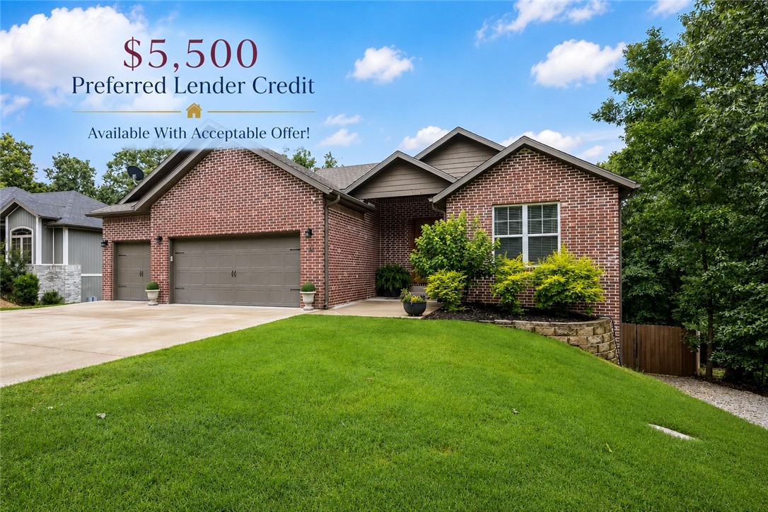 Built by renowned Dave Marrs Development, this stunning 5-bedroom, 3-bath home offers quality craftsmanship, thoughtful design, and the feeling of a private treehouse retreat. Nestled on a short, quiet street surrounded by mature trees, you'll enjoy peaceful views and privacy while being minutes from all that Bella Vista has to offer. The open floor plan features two spacious living areas, including a walk-out basement ideal for entertaining, guests, or multigenerational living. This home still has that "new home" feel, offering modern finishes and move-in-ready convenience. The oversized 3-car garage includes a mini-split HVAC system, creating a comfortable year-round workspace or hobby area (not included in the heated square footage). Enjoy the Bella Vista lifestyle with miles of trails, golf courses, lakes, tennis and pickleball courts, fitness centers, playgrounds, clubhouses, and more through the Bella Vista POA. Perfect for full-time living or a weekend getaway in the Ozarks!
