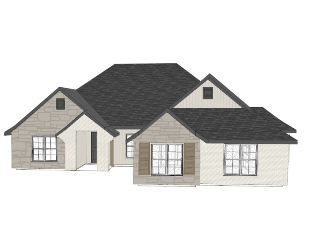Stunning new construction on a 1.16-acre corner lot in highly desirable Pepper Hill Estates. This one-level home offers 4 bedrooms, a bonus room with patio access, and an open-concept layout with beautiful arched walkways. The gourmet kitchen features dual oversized islands, custom cabinetry, and stone countertops—perfect for everyday living and entertaining. Enjoy a seamless flow with a walk-through laundry to a side patio, plus a spacious living area with a fireplace surrounded by built-ins. Relax or entertain on the vaulted back patio overlooking peaceful surroundings. This will be a must-see home that will offer space, comfort and style in a prime location!