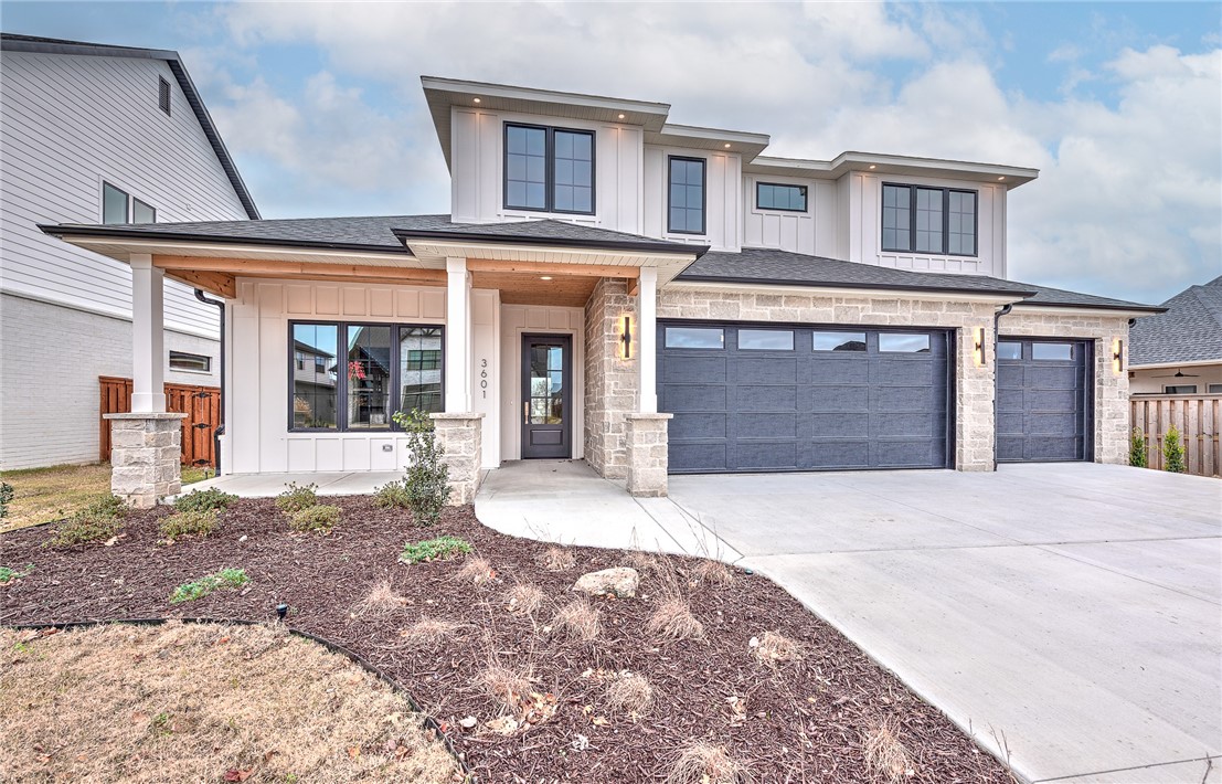 Welcome to the highly sought-after Aurora Subdivision, perfectly situated just minutes from the best of Rogers and Bentonville! Experience refined living in this beautifully designed David Harris home, offering 4 bedrooms with both the primary and guest suites conveniently located on the main level, plus 4 baths. Designed for both comfort and style, this home boasts an open layout with a chef’s kitchen, inviting living room with fireplace, and dining area. The second level offers a versatile bonus/5th bedroom, two additional bedrooms, a Jack-and-Jill bath, and a full bath. A generous covered patio extends your living space outdoors, opening to a beautifully level backyard. Amenities abound in this incredible community, including an adult pool, family pool, bike repair station, dog park, elevated fitness course, sports court, open-air clubhouse, and playground. Internet is included in the POA! Seize the opportunity to own a meticulously built David Harris home, perfectly placed in a prime location!