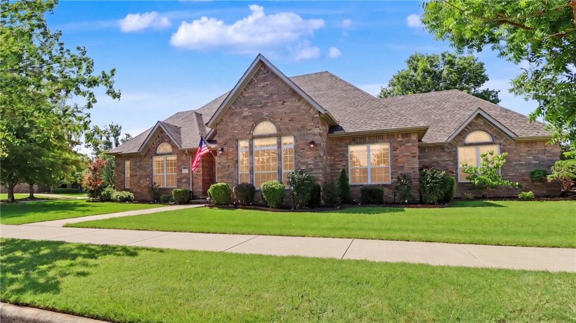 Welcome home to this beautifully maintained all-brick, one-level traditional home nestled on a desirable corner lot in the sought-after Har-ber Meadows subdivision. Offering 3 bedrooms and 2.5 baths, this home features an inviting floor plan with crown molding, a cozy fireplace, a dedicated office, formal dining room, and a sunny breakfast nook. The spacious kitchen flows seamlessly into the living area, making it ideal for everyday living and entertaining. Harbor Meadows is more than a neighborhood—it's a lifestyle. Enjoy tree-lined sidewalks, neighborhood parks, a community pool, and a small picturesque lake, all just steps from your front door. Whether you're relaxing by the fire, hosting family gatherings, or taking an evening stroll through this welcoming community, you'll love everything this exceptional home has to offer. 2025, replaced roof. 2022 Installed irrigation system. 2023 new garbage disposal, 2022 Replaced the cooktop and replaced oven