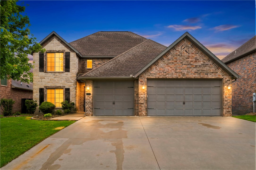 Welcome to this beautifully maintained 4-bedroom, 3.5-bath home offering outstanding curb appeal in one of the area's most desirable & convenient neighborhoods. Ideally located near schools, a Community Center, shopping & restaurants. Inside, you'll find a spacious & thoughtfully designed floorplan featuring dedicated office w/French doors, a welcoming LR highlighted by an impressive floor-to-ceiling stone FP & rich hardwood flooring. Chef's kitchen is equipped w/a large island, bar seating, gas cooktop, dble ovens, granite counters & walk-in pantry—perfect for everyday living & entertaining.
The private primary suite offers a relaxing retreat with a walk-in shower, whirlpool tub, & generous walk-in closet. Upstairs 3 additional bdrs., Bonus Room & two well-appointed baths. Step outside to enjoy the covered patio complete with a built-in grill, creating the perfect setting for outdoor gatherings. Fresh interior paint. Move-in ready. Don't miss the opportunity to own this exceptional home in a premier location.