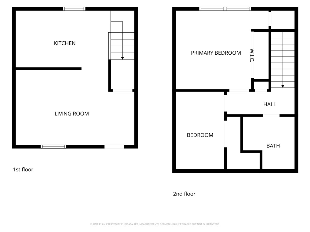 1 Bedroom, 1 bath with washer/dryer connections in the unit.  This is a TWO level unit.  Livingroom & kitchen on the main level, upstairs is bathroom with washer/dryer connections, bedroom and storage room or office.