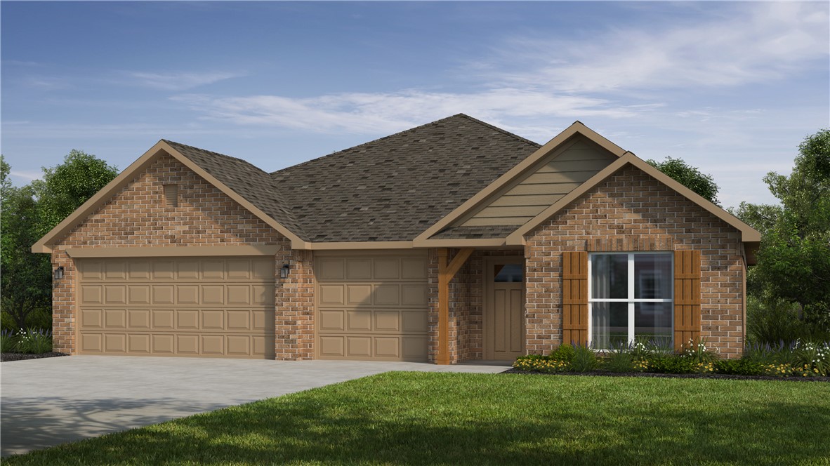 This 1800 square foot, 3 bedroom, 2 bath home features an open, easy flowing layout with a 3-car garage and well connected living spaces. The kitchen includes a corner pantry, generous counter space, and bar seating, opening directly to the dining area and living room to create a bright, inviting space where families can gather and spend time together.


The master bedroom includes double vanities and a spacious walk-in closet with direct access from the utility room for added convenience. A covered back patio extends the living area outdoors, offering a comfortable spot for everyday relaxation or casual get-togethers. With thoughtful details and a smooth, functional flow throughout, this home feels comfortable and easy to enjoy every day.
Taxes are subject to change based on new construction.