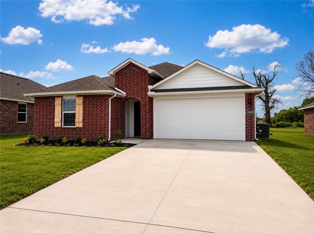 Sold before print! Fabulous Fargo plan in West Wind! Each home in West Wind was meticulously crafted with attention to detail, creating a space that feels both luxurious and welcoming. These homes are complete with granite kitchen countertops, 36-inch cabinets, and stainless-steel appliances! The primary bath features double sinks, and a walk-in shower! The secondary bath will have a tub/shower. Each home features LVP flooring throughout (per plan). These homes offer a covered patio (per plan), garage door opener, landscape package (per plan), and beautiful 4 Sides brick with Hardie® Fascia (per plan). Bentonville Schools! These properties are located within the city limits of Centerton. Gravette Post Office will be handling the mail in this subdivision, and they will have a Gravette zip code.
