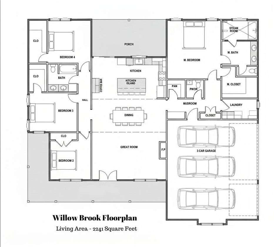 Set on a spacious one-acre lot, this newly constructed 4 bed, 2.5 bath, 3-car garage residence places thoughtful, modern design in a relaxed country atmosphere just minutes from XNA and the 612 bypass. The home's distinctive board and batten exterior, welcoming wraparound porch, and stately dormers beckon you to come inside. Here you will find an open-concept layout that is designed for both everyday living and effortless entertaining.

The heart of the home features a generous kitchen with a large center island overlooking the dining area with coffered ceiling and great room centered around a stone fireplace with built ins, creating a seamless gathering space. A private primary suite offers a spacious bedroom, oversized walk-in closet, and spa-inspired bath with a dedicated steam shower room. Three additional bedrooms provide flexibility for family, guests, or a home office.

Practical details include a large mudroom, walk-in pantry, large laundry room with sink, and abundant storage throughout.