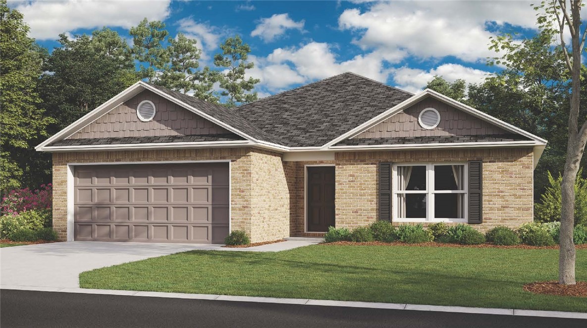Introducing the lovely Ross plan, a home that exudes curb appeal with its welcoming covered front porch and beautifully landscaped front yard. This thoughtfully designed residence features an open floor plan, offering three spacious bedrooms and two modern bathrooms. The expansive family room provides an ideal space for relaxation and gatherings, while the eat-in kitchen is fully equipped with energy-efficient appliances, ample counter space, and a roomy pantry for all your culinary needs. Plus, the charming covered entryway adds an extra touch of elegance. Discover the appealing features of the Ross plan today! *Photos are of a similar model.