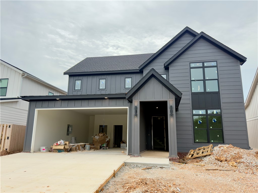 Gorgeous new construction home in best location in NWA! This plan features 4 bedrooms (2 down/2 up), 3 full baths, and oversized 2 car garage. Kitchen is fully equipped with built-in oven, microwave, gas cooktop, walk-in pantry, and large island! Unwind in your peaceful primary bedroom with a soaking tub, large walk-in shower with dual shower heads, separate vanities, and large closet with tons of storage! Bedroom 2 and full bath are on other side of home on main level. Upstairs you'll find bedroom 3,4 and a full bathroom. Back covered patio makes a great place for the family to hang out and grill. Enjoy the Meadow Brook playground that is a short walk from this home or across Bellview you can access the Razorback Greenway Trail!