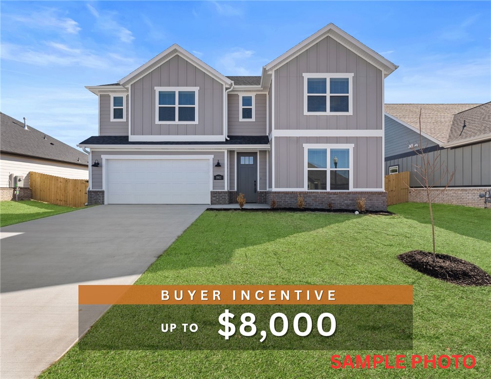 Fence, blinds and gutters included! Discover your dream home in the sought-after Osage Hills neighborhood. Delta plan with garage on the right and South facing! Upgraded kitchen island painted Alabaster! 9 ft ceilings, linear electric fireplace in the living room, LVP flooring throughout the main living areas and primary bedroom, quartz countertops and more. Chef's kitchen boasting frigidaire stainless steel appliances, gas range, pantry, quartz countertops, bar pull handles, large island and gorgeous backsplash. Luxurious primary bedroom features abundant natural light, while the spa-like primary bathroom offers a walk-in shower, tub, double sinks, and spacious walk-in closets. Additional features include a study on the main level, two large secondary bedrooms upstairs and a separate laundry room. Nestled on a generous lot with covered patio that overlooks the serene sodded, fully fenced backyard. Sturdy concrete siding & brick! Model home located at 6008 SW Coywolf St- Lot 122.