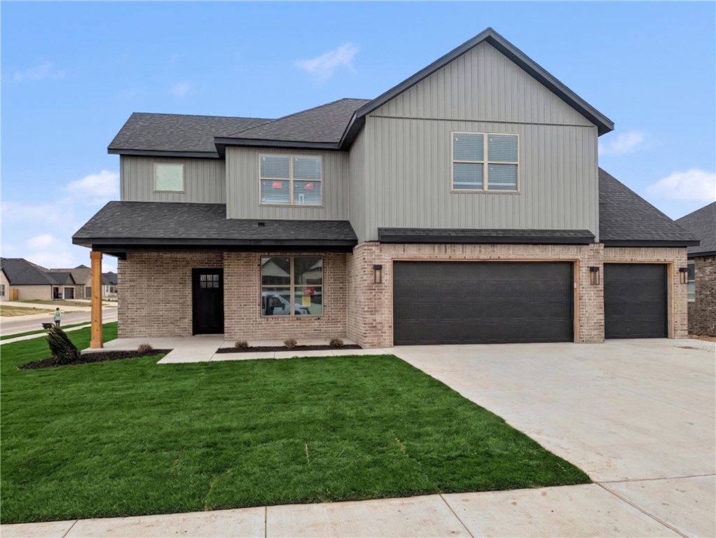 Welcome To Your Next Home! Stunning New Construction Now Wrapping Up In The Sought-After Spring Creek Farms Sub, Perfectly Positioned Just Minutes From Springdale, Cave Springs, Lowell, And Everything NWA. This Impressive Two-Story Beauty Features 5 Bedrooms, 3-Car Garage, And 2,465 Square Feet Of Thoughtfully Designed Living Space. The Vaulted Living Room Showcases A Floor-To-Ceiling Stone Fireplace While The Chef's Kitchen Stuns With Quartz Countertops And Backsplash, Large Island, Custom Cabinets, Under-Cabinet Lighting, And Statement Glass Pendants. Storage Lovers Rejoice! A Gorgeous Butler's Pantry + An Oversized Walk-In Pantry Delivers The Kind Of Real-Life Storage Most Homes Only Dream About. The Primary Suite Offers A Spa-Like Bath With Freestanding Soaking Tub, Walk-In Tiled Shower, And Spacious Closet Connecting To A Functional Laundry/Mudroom With Built-In Lockers Keeping Everyone Organized Coming And Going. Enjoy Outdoor Living On Both The Front Covered Porch And Rear Covered Deck. This One Has It All!