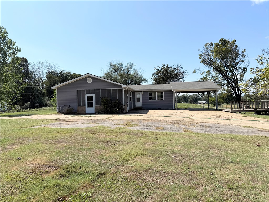Super cute 3 bedroom, 1 bath home sitting on almost an acre (.99)! This charming property features a spacious kitchen, large living room, and a screened-in sun porch perfect for relaxing evenings. Outside, you’ll find a generous lot with a shop and plenty of room to enjoy the beautiful setting. Recent updates include a brand-new CH&A unit and a newer roof for peace of mind. This home is on the Coal Hill/Altus line.
Don’t miss your chance, schedule your showing today before it’s gone!