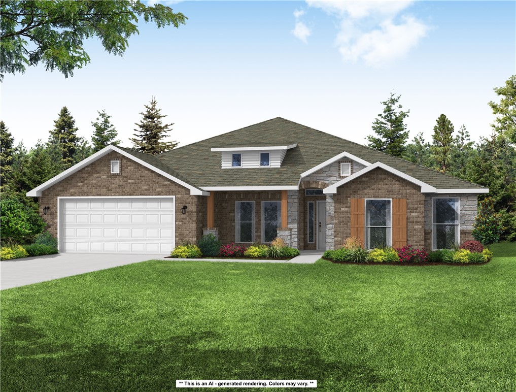 This plan features a 4-bedroom, 3-bathroom with over
2,500 square feet of living space, a formal dining room,
and a spacious family area for plenty of room to play and
dine. The primary suite includes two bathroom vanities,
walk-in closets, and a separate tub and shower. Also,
enjoy the open layout living area and a large single-level
island in the kitchen. 
Taxes are subject to change based on new construction.