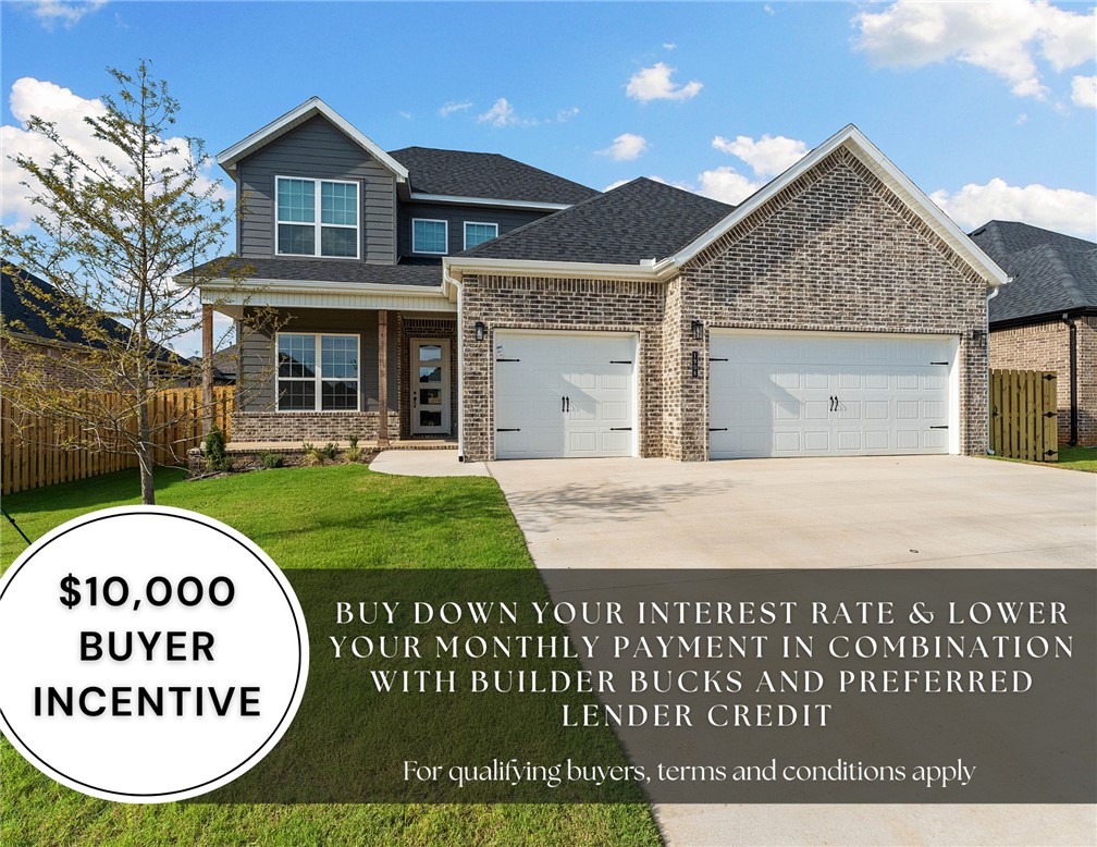 For a limited time, Lower your interest rate with $10,000 from the builder + up to 4k inclosing costs from select lenders. For a total of up to 19K with lender incentives. Fence, blinds, and gutters are all included. The Willow plan offers an impressive 2,285 sq ft two-story home featuring a dedicated office, and a spacious 3-car garage. Step inside to discover soaring 10-foot ceilings throughout the first floor, creating an open and airy atmosphere. The gourmet kitchen is equipped with a professional-style gas cooktop and an exterior-vented hood. Luxurious bathrooms feature tile that extends all the way to the ceiling, offering a sophisticated and easy-to-maintain finish. Thoughtful design elements include a mudroom conveniently located off the garage and next to the utility room, as well as a carpeted staircase to the second floor. Enjoy outdoor living on the covered front porch or relax on the covered back patio overlooking the privacy-fenced backyard.