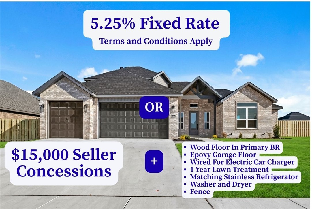 Seller is offering Wood Flooring in the Primary Bedroom, Epoxy Garage Floor, Wired for Electric Car Charger in the Garage, 1 Year Lawn Treatment Program, Matching Stainless Refrigerator, Washer, Dryer, and $15,000 in Closing Costs, OR a 5.25% Fixed Rate (Terms and Conditions Apply with the builder’s preferred lender).Step into the Walker Plan, a thoughtfully designed 2-story home offering 4 bedrooms and 3 bathrooms. The open floor plan creates a warm, inviting atmosphere, with a spacious eat-in kitchen ideal for everyday living and entertaining. The primary suite is a private retreat, featuring a tiled shower, double vanity sinks, and his-and-her closets for ample storage. Additional bedrooms provide space for family, guests, or a home office. Enjoy outdoor living on the covered patio with a cozy fireplace—perfect for gatherings or quiet evenings. A fenced backyard, 3-car garage, gutters, and blinds add even more convenience and value.