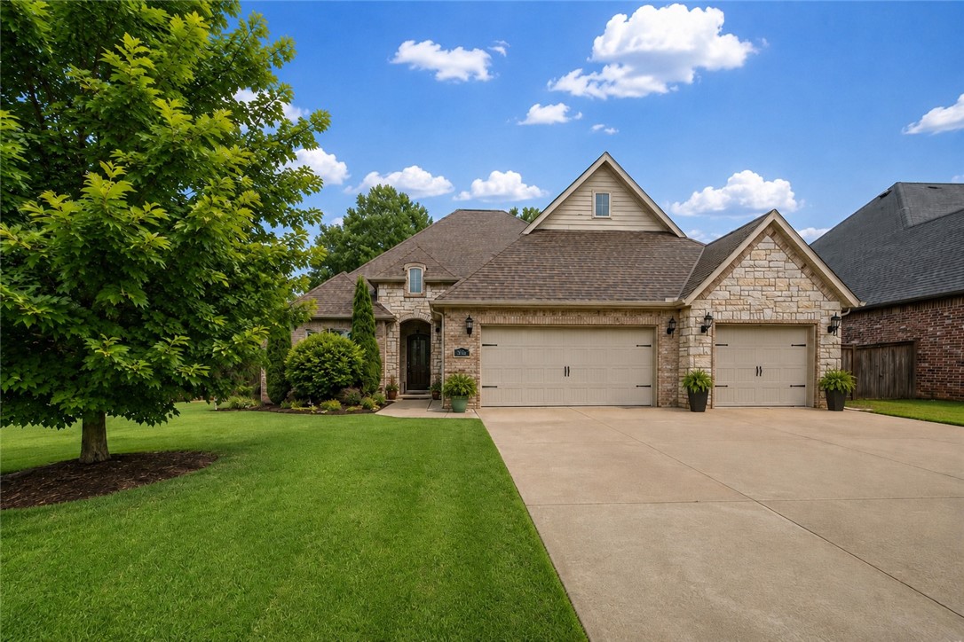 Move-in-ready home in a sought-after community featuring a park, community center, two pools, hot tub, basketball, tennis, and pickleball courts, plus a pavilion with BBQ grills. This beautifully maintained home offers a new roof, fresh paint, new carpet, real hardwood floors, and an open-concept floor plan with custom built-ins. The kitchen features a gas range with pot filler, island prep sink, and walk-in pantry. The laundry room includes a sink and convenient access to the primary closet. The spacious main level includes an oversized primary suite, three additional bedrooms, and a flexible room perfect for a home office, formal dining room, or playroom. Two secondary bedrooms share a Jack-and-Jill bath. Upstairs, you'll find a large bonus room with a full bath, walk-in closet, and access to an oversized attic with potential for future living space. Additional upgrades include a security system with window alarms, central vacuum, whole-home audio and intercom systems, and built-in overhead garage storage.