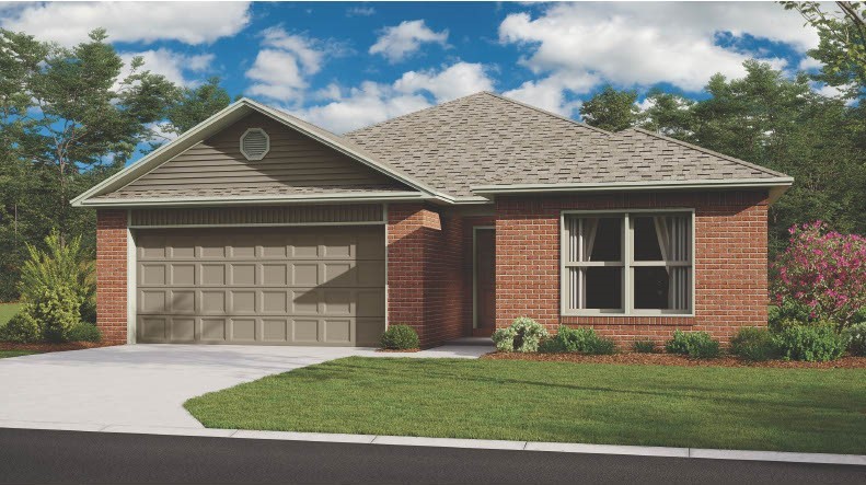 Introducing the beautiful Taylor plan, a home brimming with curb appeal, featuring a charming covered front entry and inviting front yard landscaping. This open-concept design showcases a thoughtfully split floor plan with three well-appointed bedrooms and two stylish bathrooms. The spacious master suite is a true retreat, complete with his and her closets for ultimate convenience. The marvelous kitchen is fully equipped with energy-efficient appliances, making meal prep a breeze, and a generous laundry area conveniently located just off the garage adds practicality to your daily routine. Don’t miss the opportunity to learn more about this delightful home today! *Photos are of a similar model.