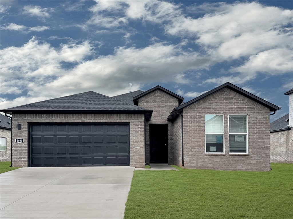 Optimal Ozark plan in Huber Place in Bentonville, AR! Each home in Huber Place was meticulously crafted with attention to detail, creating a space that feels both luxurious and welcoming. Each home will feature a modern electric fireplace with a poplar mantle and LVP flooring throughout. You’ll find a ceiling fan in all bedrooms and living room! These homes will be complete with quartz kitchen counters, 42-inch cabinets, and stainless-steel appliances! The Ozark plan offers a lovely office nook/planning room off the kitchen! The primary bath features quartz counters, double sinks, a walk-in shower with tiled walls and a garden tub! Home will have a Garage Door Opener, landscape package, and beautiful 4 Sides brick with Hardie® fascia per plan. Homes in Huber Place are located within the city limits of Centerton with a Bentonville address and zip code of 72713. Property owners are considered a citizen of Centerton and all that applies. Subject to change.