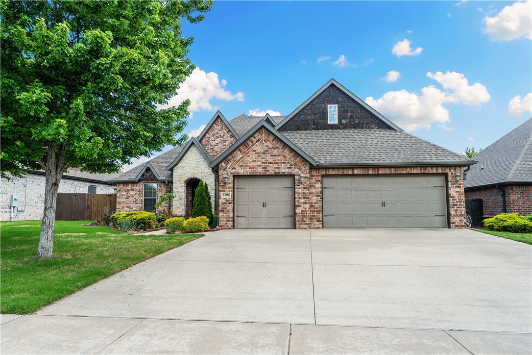 Experience upscale living in this refined 4 bed, 3 bath rental situated in Wildwood. Boasting opulent amenities such as exotic granites, wood flooring, and custom cabinets, every detail exudes elegance. Stainless steel appliances of a refrigerator, washer, and dryer are included. Enjoy the wonderful neighborhood amenities of a pool, playground, and tennis court. In close proximity to Bentonville Schools, offices, trails, and so on! Background and credit checks are required. Renters insurance also required. One-year lease minimum. Pets are negotiable with an additional pet deposit