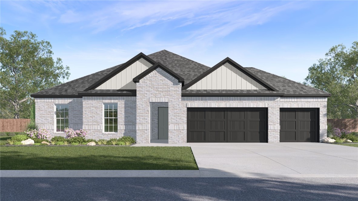The Holden Floorplan in Renley Rae in Springdale, AR! This plan offers 4 bedrooms and 3 bathrooms with a separate office space! Single-story homes feature engineered wood flooring throughout and tile flooring in the primary bathroom. The kitchen features quartz countertops, 42’’ cabinets, black hardware, and a gas range. The living room features a beautiful modern fireplace with a poplar mantle! Fans are included in all bedrooms and the living room! The primary ensuite will have a walk-in shower, separate tub, and quartz countertops! The exterior of these homes will have 4-sides brick with siding (per plan) and a 3-car garage! Each home will have a lovely covered back patio. Taxes, HOA, and parcel TBD. Home is located within Tontitown city limits but has a Springdale address and zip code.