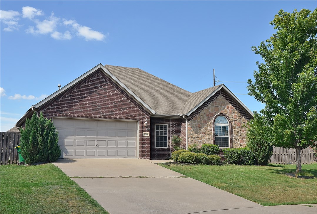 Back on the market through no fault of the home! $2,500 flooring/paint credit to buyer with acceptable offer. Great 4 sided brick home in a very convenient Springdale location. Easy access to I-49. Large living room with cathedral ceiling and fireplace. Lots of cabinets in kitchen, and small counter next to fridge is perfect for a coffee bar. Dining area off kitchen also has area for barstools. Large fenced backyard. Extra storage in laundry room. Great split bedroom floor plan!