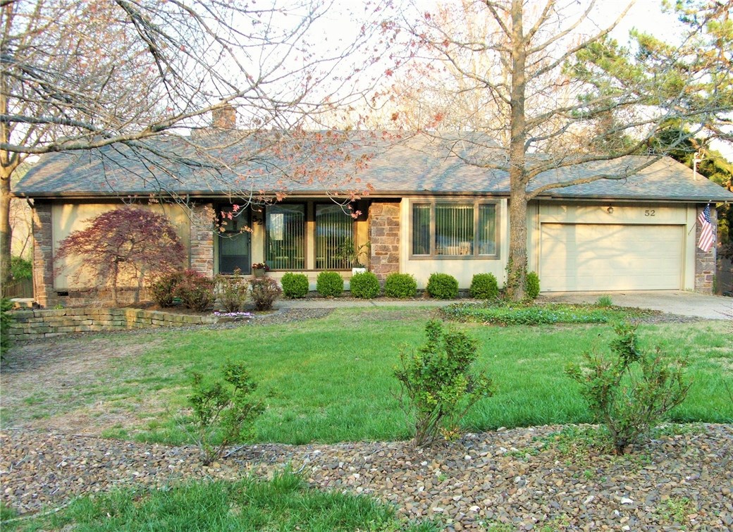 Golf course frontage and beautiful view of 11th fairway and beyond on Kingswood Golf Course.  Golf cart storage in lower level.  Enjoy golf view from living room, master, two other bedrooms, deck or patio.  New roof (2014), new hot water heater (2015), new garage door opener with infrared safety sensors (2017), new microwave, new outdoor lighting on deck.  Great location close to Hwy 71, (7) golf courses, community pool, lakes, park, trails, shopping and restaurants.