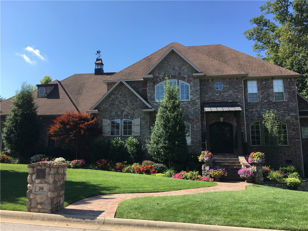 Beautiful French Country home in Pinnacle Country Club with resort like backyard that includes pool, outdoor kitchen and pool house with fitness room and half bath. The home features 4 bedrooms, 4 full baths and 2 half baths, media room, 2nd living room/bonus, and his & her offices.