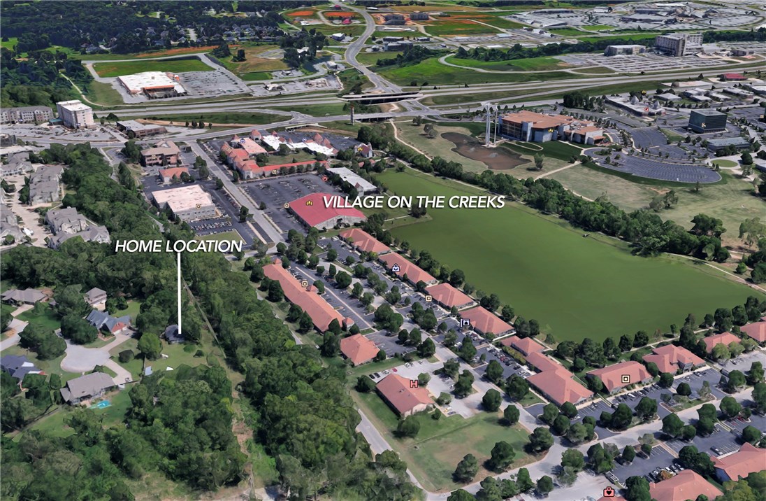 This amazing and unique 3.73 acres located in the most popular areas of Northwest Arkansas by Village On The Creeks and close access to I49 is now available for the first time since 1975! Located close to the Promenade Mall, restaurants, hospital and medical services and shopping galore. The bike/walking trail sits right by the entrance to the property with a lighted crosswalk. The property continues along Stoney Brook Road for approximately 685 feet but yet the upper portion is cleared and secluded.