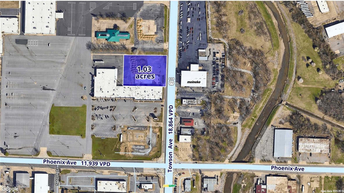 This 1.03-acre commercial land opportunity on the site of the former Phoenix Village Mall offers an excellent site for future development in Fort Smith. Positioned within an established commercial area, the property provides convenient access, strong surrounding business activity, and flexibility for a variety of retail, office, or service-oriented uses. Offered at an attractive price point, this parcel is well suited for investors, developers, or owner-users seeking a strategic location.