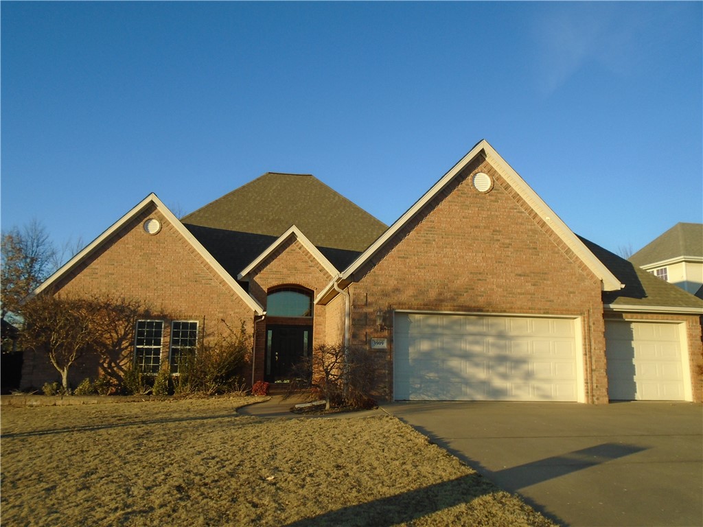 Beautiful and very spacious home with plantation shutters in every room. Living room is very large with tall ceilings and fireplace. Kitchen and dining area is very spacious. Kitchen has plenty of storage with a pantry and dining area has plenty of room for a large dining table. Master bedroom and master closet is very large as well. Walk-in closets in all bedrooms. There are stairs going up to the attic where there is a large storage room, plus there is a storage building out back. The Greenway Trail is directly behind the home and there is a gate in the backyard to access it. You can also access "The Greens on Blossom Way" golf course from the gate in the backyard. Great location. Easy access to I49. LAWN CARE INCLUDED WITH RENT! Landlord might be okay with a small to medium size dog with a monthly pet deposit. No cats.