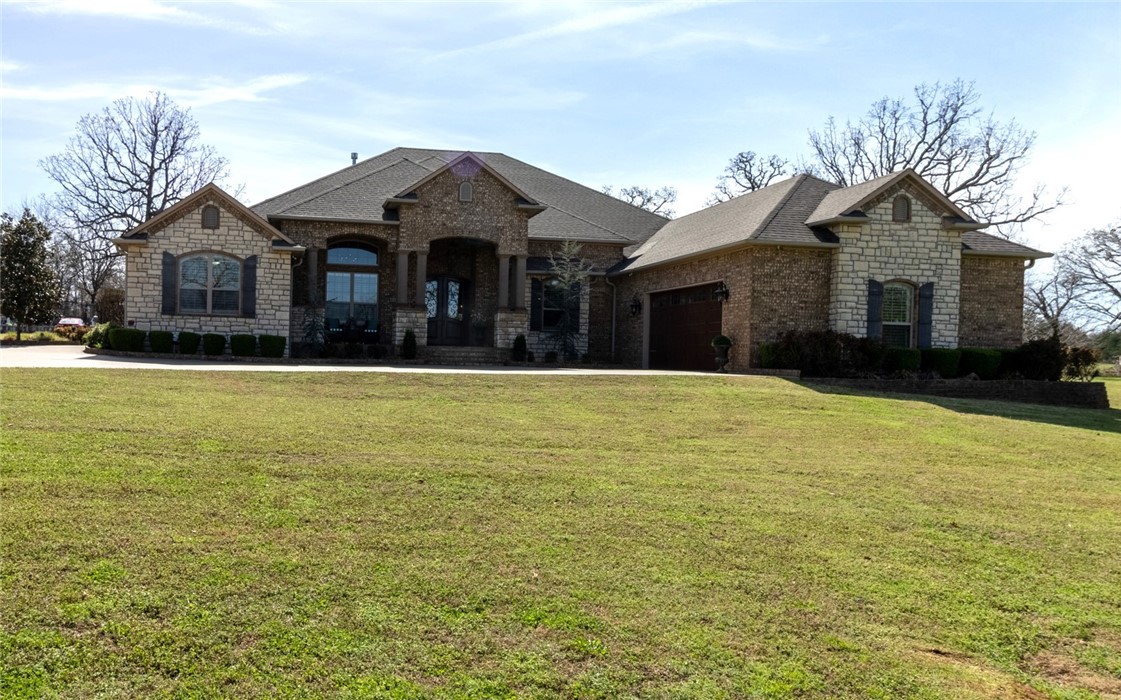 Wow! This home is amazing! 3816 SF, 3 BR each with its own full bath. Fantastic gourmet kitchen with lots of cabinets, instant hot water, pot filler at stove, large walk-in pantry and huge island. Home also features 2 living areas, each with a gas log fireplace. Office and bonus room. Primary suite has 2 large walk-in closets, one is a saferoom and the other has an island in the middle with storage. The bath has a large walk-through shower with double shower heads, large tub and sitting area. TV in mirror, hidden room and many extras. The massive back patio has an outdoor kitchen and gas fireplace. What a great place for entertaining! The guest house has 600 SF, 1 BR, 1 BA, living room and kitchen. There is lots of storage in the 2328 SF shop. All this on 4 acres with lots of wrought iron fencing. Agent is related to seller.
