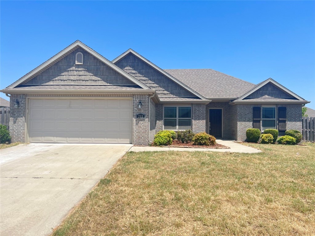 Nice all brick home in Centerton. Home features 4 bedrooms, 2 bathrooms, gas log fireplace, stained concrete throughout home, granite countetops, open floor plan, fenced in yard, refrigerator & covered back patio for entertaining.