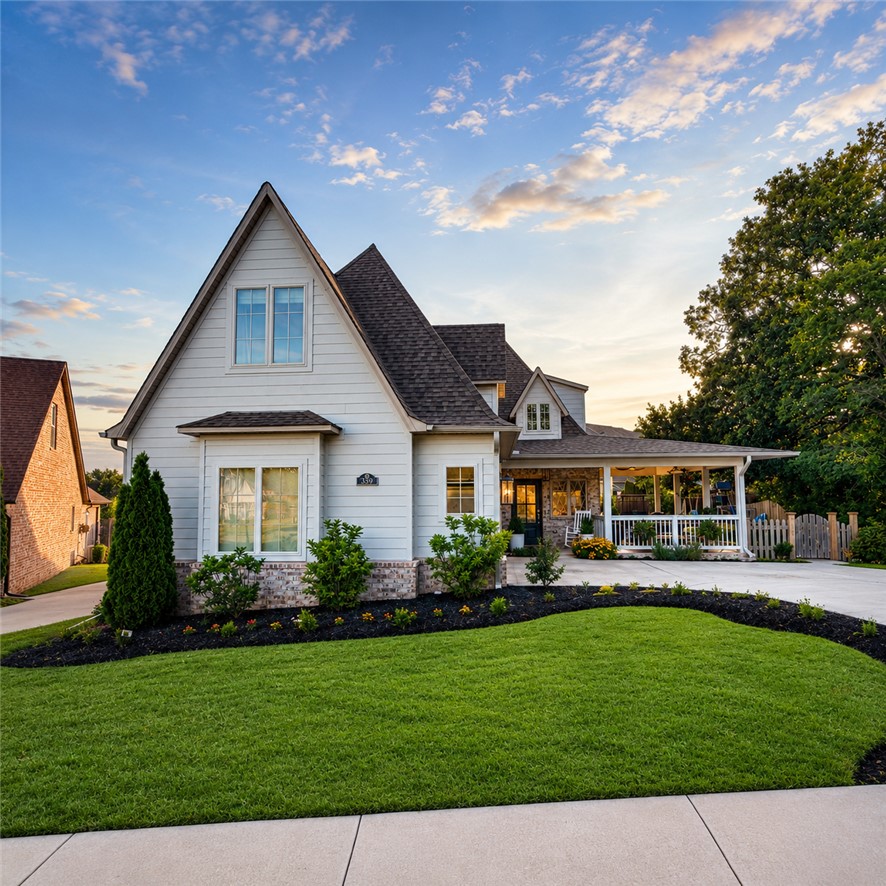 Welcome to your fairytale home, located next to a Centennial Park trailhead. This thoughtfully upgraded, move-in ready home offers exceptional indoor and outdoor living spaces with a long list of custom improvements. In the Spring of 2025, a luxurious covered porch was added, complete with an infrared heater and custom brickwork. The first floor features custom carpet installed in 2024, while the fully renovated mudroom (2026) includes built-in arched coat and shoe storage. Additional carpentry touches include a rainbow-detailed toy closet with added shelving, a black tiled coffee nook bar, and window blinds and coverings throughout the home. Outside, the professionally landscaped yard showcases handmade trellises, David Austin roses, a complete herb garden, and a charming cedar picket fence.