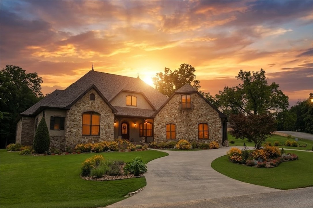 Nestled on a one-acre lot in highly sought-after East Fayetteville, this custom-built masterpiece offers guaranteed seclusion with a tranquil wet weather creek on one side and protected POA land across. Arrive via the paved circular drive to your oversized three-car garage before entering an arched foyer that opens into a stunning living space defined by 10-to-12-foot ceilings, crown molding, and a breathtaking fireplace. The chef’s kitchen features luxury conveniences like a pot filler, spice cabinets, and custom corbels, while the formal dining room captivates with unique hand-sculpted walls. Every inch of this home-from the sturdy 6-inch exterior walls to the brand-new 2025 roof, gutters, and appliances—has been thoughtfully designed. Transition to the entertainer’s backyard, where a landscaped paradise awaits with a vaulted covered patio, an outdoor kitchen, and a rocked fire pit. Contents of home are negotiable. Bonus room could convert to 4th bedroom & upstairs storage room could convert to bathroom.