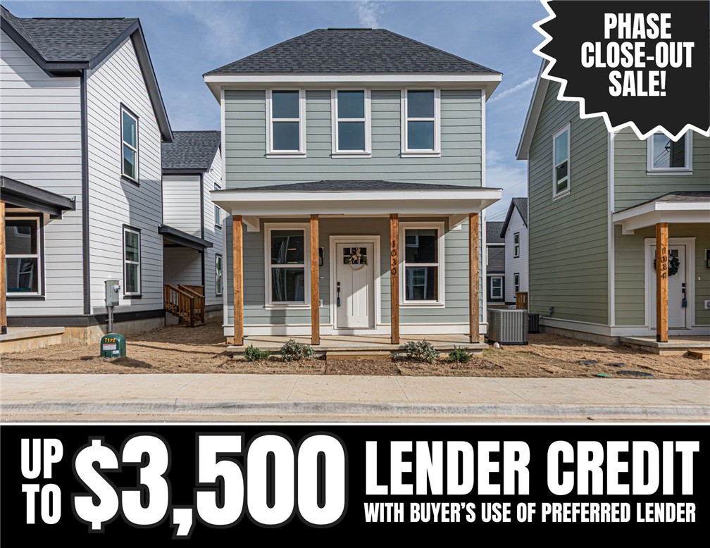 **MOVE-IN READY** $3,500 LENDER CREDIT offered with buyer’s use of builder’s preferred lender - Use towards rate buy-downs or closing costs! (OPEN HOUSES hosted @ MODEL HOME: 1015 N Laramie Heights) Welcome to Southern Woods! A Trailside Community at the base of Centennial Park 2022 Top Outdoor Facility Rating) Location offers access to miles of trails, greenspaces with paved pathways, & bicycle stalls, minutes away to shopping, food, I-49, & University of Arkansas! 3 BEDROOM DUPLE floor plan feat: a covered front porch w cedar post, open concept first floor w 9’ ceilings, LVP floors, & kitchen w 3cm granite counters, tiled backsplash, center island, stainless steel appliances! Main floor primary bedrm, walk-in closet & ensuite! Upstairs 2 Bedrms w/ walk-in closets & ensuites & laundry rm!  Perfect for homeowners & investors! POA $35/mo incl lawn mowing! Join this community in a premier location!