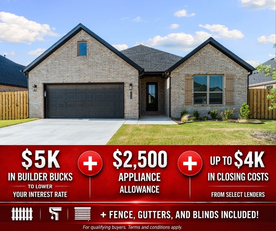 Yorktown Subdivision in Pea Ridge, Arkansas blends traditional charm with modern design to create a timeless neighborhood feel. The Falcon floor plan offers 1,799 square feet of thoughtfully designed living space, featuring 3 bedrooms, 2 bathrooms, a cozy nook, a 2-car garage, and convenient one-story living. Home highlights include tile that extends to the ceiling in the bathrooms for a luxurious, elegant, and easy-to-clean finish, along with a professional-style gas cooktop and an exterior-vented hood that provides superior cooking performance and ventilation.For a limited time, lower your interest rate with 5k in Builder bucks + $2,500 Appliance allowance + up to 4k in closing costs from preferred lenders! Plus, fence, blinds, and gutters are all included.